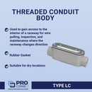 Sigma Engineered Solutions ProConnex 1 in. D Die-Cast Aluminum Conduit Body For Rigid/IMC 1 pk