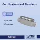 Sigma Engineered Solutions ProConnex 1 in. D Die-Cast Aluminum Conduit Body For Rigid/IMC 1 pk