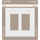Lutron Claro White 2 gang Plastic Decorator Wall Plate 1 pk