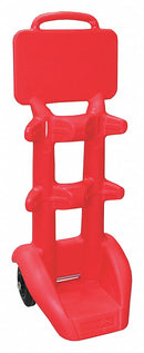 Flamefighter Red Fire Extinguisher Wheeled Cart, Holds (2) 10 lb or 20 lb Fire Extinguishers - WEX01