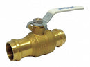 Milwaukee Valve Ball Valve, Brass, Inline, 2-Piece, Pipe Size 1 1/4 in, Tube Size 1 1/4 in - UPBA-480B - 114