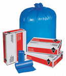 Tough Guy Biohazard Bags, 33 gal., HDPE, Blue, No Legend, PK 250 - 31DK89