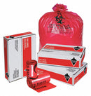 Tough Guy Biohazard Bags, 33 gal., LLDPE, Red, Infectious Waste, PK 100 - 31DK97