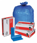 Tough Guy Biohazard Bags, 33 gal., LLDPE, Blue, No Legend, PK 100 - 31DK98