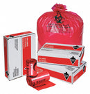 Tough Guy Biohazard Bags, 33 gal., LLDPE, Red, Infectious Waste, PK 100 - 31DL01