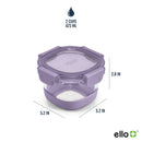 4-Piece Glass Food Storage Container Set - Purple