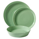 Everyday Faretta Green 12-Piece Fine Ceramic Dinnerware Set