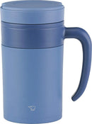 Stainless Steel Tea Tumbler with Handle - Prussian Blue