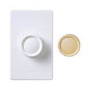 Lutron 1.5 amps Single Pole Rotary Fan Control Ivory, White 1 pk