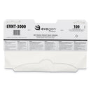 Hospeco Evogen No Touch Toilet Seat Covers, 15 1/2" X 9 1/4", White, 3000/Carton - HOSEVNT3000