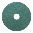 Boardwalk Heavy-Duty Scrubbing Floor Pads, 13" Diameter, Green, 5/Carton - BWK4013GRE