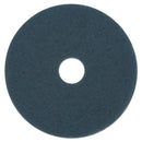 Boardwalk Scrubbing Floor Pads, 13" Diameter, Blue, 5/Carton - BWK4013BLU