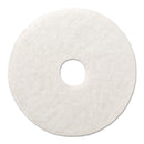 Boardwalk Polishing Floor Pads, 15" Diameter, White, 5/Carton - BWK4015WHI