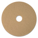 Boardwalk Tan Burnishing Floor Pads, 17" Diameter, 5/Carton - BWK4017ULT