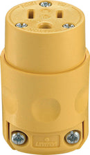 Leviton Residential Nylon Ground/Straight Blade Connector 5-15R 18-12 AWG 2 Pole 3 Wire