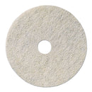 Boardwalk Natural White Burnishing Floor Pads, 21" Diameter, 5/Carton - BWK4021NAT