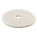 Boardwalk Natural White Burnishing Floor Pads, 24" Diameter, 5/Carton - BWK4024NAT