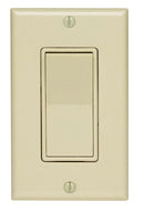 Leviton Decora 15 amps Single Pole Rocker Switch Ivory 1 pk