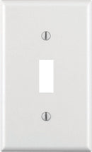 Leviton White 1 gang Thermoset Plastic Toggle Wall Plate 1 pk, Pack of 20
