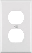 Leviton White 1 gang Thermoset Plastic Duplex Wall Plate 1 pk, Pack of 20