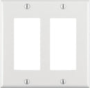 Leviton Decora White 2 gang Thermoset Plastic Decorator Wall Plate 1 pk, Pack of 25