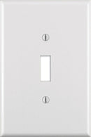 Leviton White 1 gang Thermoset Plastic Toggle Wall Plate 1 pk, Pack of 25