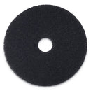 Boardwalk Stripping Floor Pads, 19" Diameter, Black, 5/Carton - BWK4019BLA