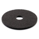 Boardwalk Stripping Floor Pads, 19" Diameter, Black, 5/Carton - BWK4019BLA