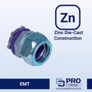 Sigma Engineered Solutions ProConnex 1 in. D Die-Cast Zinc Rain-Tight Compression Connector For EMT