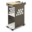 Safco Mini Rolling Storage Cart, 29.75W X 15.75D X 16.5H, White, 200-Lb Capacity - SAF5209WH
