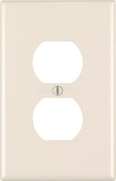 Leviton Almond 1 gang Nylon Duplex Wall Plate 1 pk, Pack of 20