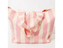 Sport Striped Tote Bag - Cream/Pink