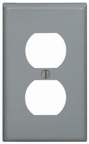 Leviton Gray 1 gang Thermoset Plastic Duplex Wall Plate 1 pk, Pack of 25
