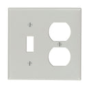 Leviton Gray 2 gang Thermoset Plastic Duplex/Toggle Wall Plate 1 pk