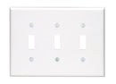 Leviton White 3 gang Plastic Toggle Wall Plate 1 pk