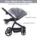 Convertible Baby Pram - Light Grey