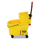 Rubbermaid Wavebrake 2.0 Bucket/Wringer Combos, Side-Press, 44 Qt, Plastic, Yellow - RCPFG618688YEL