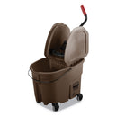 Rubbermaid Wavebrake 2.0 Bucket/Wringer Combos, Down-Press, 35 Qt, Plastic, Brown - RCPFG757788BRN