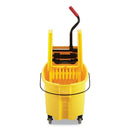 Rubbermaid Wavebrake 2.0 Bucket/Wringer Combos, Down-Press, 35 Qt, Plastic, Yellow - RCPFG757788YEL