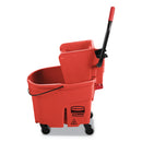 Rubbermaid Wavebrake 2.0 Bucket/Wringer Combos, Side-Press, 35 Qt, Plastic, Red - RCPFG758888RED