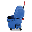 Rubbermaid Wavebrake 2.0 Bucket/Wringer Combos, 35 Qt, Down Press, Plastic, Blue - RCPFG757888BLUE