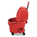 Rubbermaid Wavebrake 2.0 Bucket/Wringer Combos, 35 Qt, Down Press, Plastic, Red - RCPFG757888RED