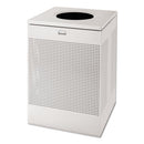 Rubbermaid Silhouette Square Recycling Collection, 50 Gal, Metal, Silver Metallic - RCPSC22ERBSM