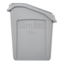 Rubbermaid Slim Jim Under-Counter Container, 13 Gal, Polyethylene, Gray - RCP2026695