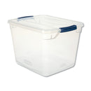 Rubbermaid Clever Store Basic Latch-Lid Container, 13 3/8W X 16 7/8D X 11 1/2H, 30Qt, Clear - UNXRMCC300001
