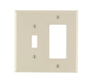 Leviton Almond 2 gang Nylon Decorator/Toggle Wall Plate 1 pk