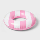 42'' Pool Tube with Handle - Sun Squad™ Pink/White: Water Float Toy, PVC, 6+ Years