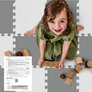 Baby Play Mat - Grey White