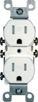 Leviton 15 amps 125 V Duplex White Outlet 5-15R 1 pk