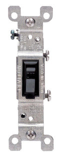 Leviton 15 amps Single Pole Toggle AC Quiet Switch Black 1 pk, Pack of 10